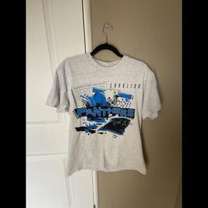 Vintage Single Stich T-shirt Carolina Panthers Expansion Team 90s Hanes Heavy